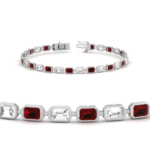 7.50-carat-emerald-cut-diamond-bezel-tennis-bracelet-with-ruby-in-FDBRC10583 0.30CTGRUDRANGLE2-NL-WG